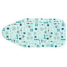 Beldray LA023735SEW Small Tabletop Ironing Board - 73 x31cm, Sewing Accessory Print, 100% Cotton Cover For Smooth Pressing, Foldable Legs, Lightweigh
