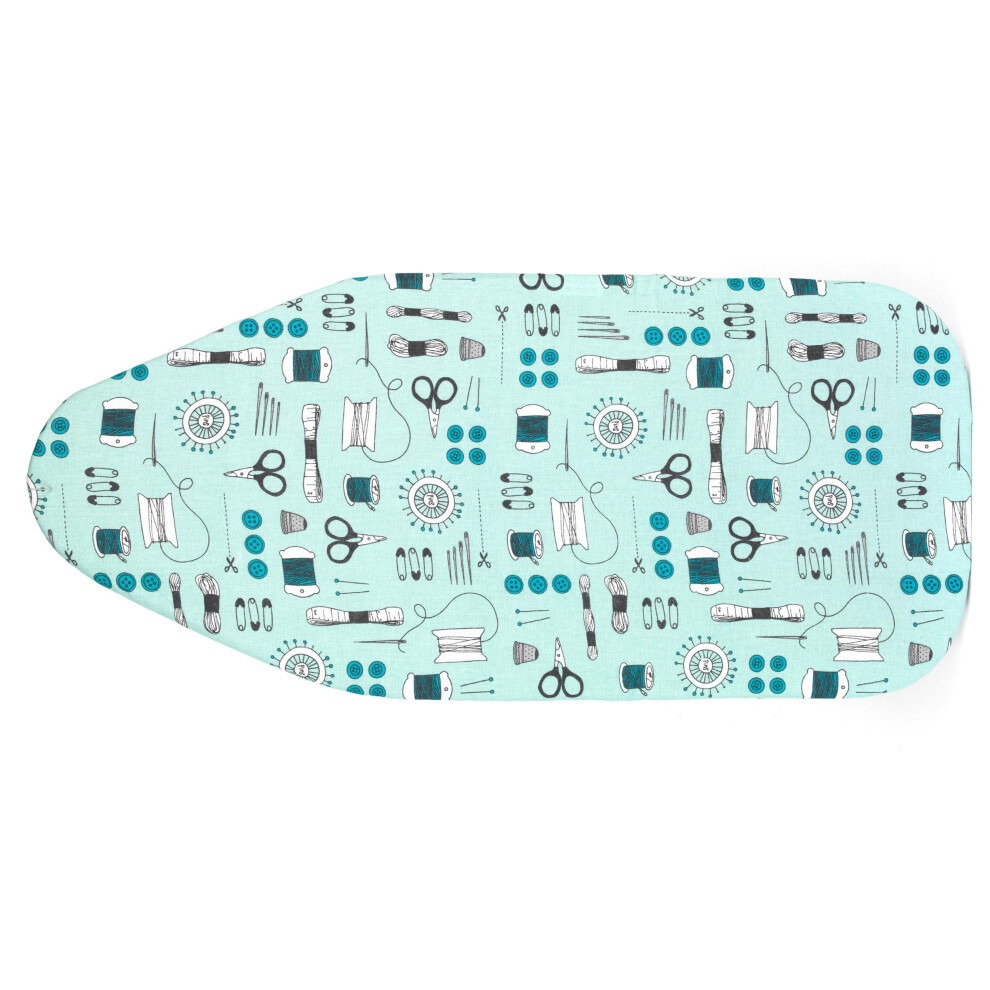 Beldray La023735sew Small Tabletop Ironing Board - 73 X31cm, Sewing Accessory Print, 100% Cotton Cover For Smooth Pressing, Foldable Legs, Lightweigh