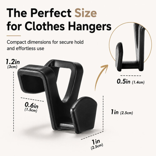HOUSE DAY Space Saving Hangers 60 Pack, Smart Hangers for Clothes, Black 1