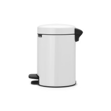 Brabantia 112126 Pedal Bin newIcon with Plastic Inner Bucket, 3 L-White