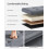 Songmics SONGMICS Storage Ottoman - Foldable Small Ottoman Foot Rest 4