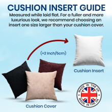 CnA Stores - Square Cushion Insert Inner Pads 18" x 18" Inch (45cm x 45cm) Cushion Stuffer – Made From Bounce Back Non- Allergenic 100% Pure Hollowf