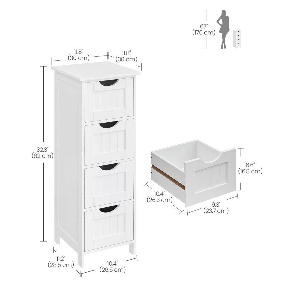 Vasagle Bathroom Floor Storage Cabinet