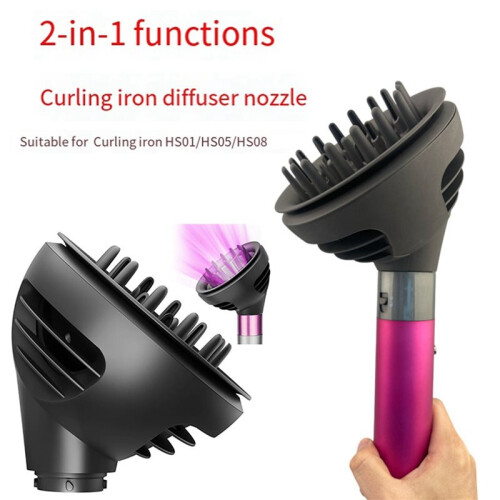 2X Wave and Curl Diffuser for  Airwrap HS01 HS05 HS08 Two Airflow Dome or Diffuse Modes Hair Diffuser Attachment 2