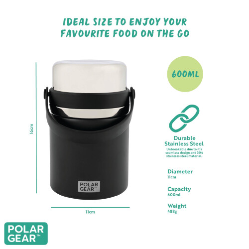 Polar Gear Polar Gear 600ml Hot Food Flask & Foldable Spoon 2