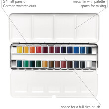 Winsor & Newton, Cotman Watercolour, 'Complete Travel Tin' , 24 x Half Pans