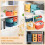 HapiLeap Storage Boxes With Lids, Stackable Plastic Storage Baskets for Shelves Kitchen Bathroom Playroom Classroom Office Nursery, 24.5x 17.5 x16cm, 6