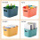 HapiLeap Storage Boxes With Lids, Stackable Plastic Storage Baskets for Shelves Kitchen Bathroom Playroom Classroom Office Nursery, 24.5x 17.5 x16cm, 5