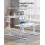 Devoko Electric Standing Desk 120x60cm Sit Stand Table Height Adjustable with Backpack Hook and Memory Smart Panel, Home Office, White 3