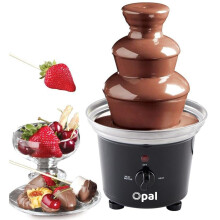 Opal Large Size Stainless Steel Chocolate Fountain 500ml Fondue Set Electric 3-Tier Machine with Hot Melting Pot Base OCF17 (OCF17)
