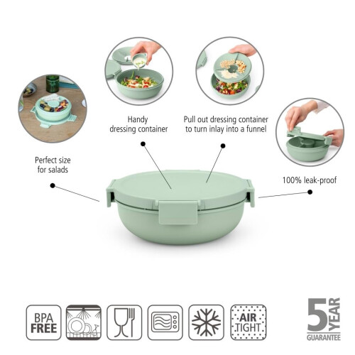 Brabantia Brabantia - Make & Take Salad Bowl 1.3L 1