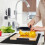 Multipurpose Silicone Kitchen Worktop Mat, Extra Thick(2mm) Non-Slip, Heat-Proof, Large Protector Mat, Black, 60x40cm 3