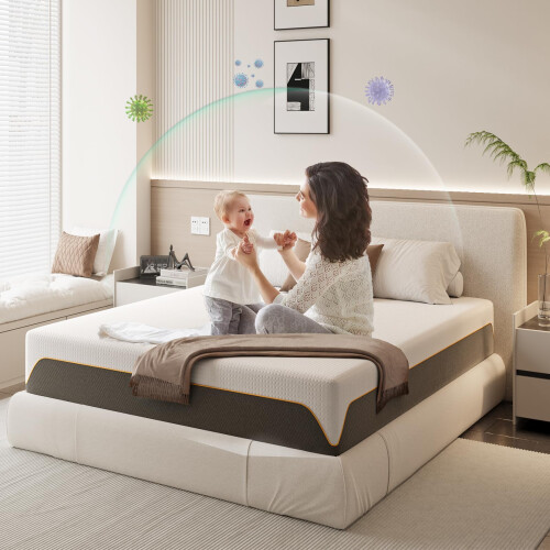 Doubleslee Memory Foam Mattress, 5FT King Mattress, Medium, 150x200x20cm 1