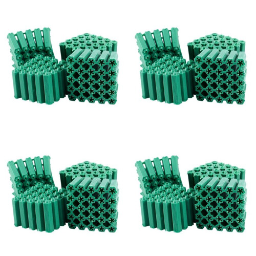 Mounting Screws Green 6 mm Non-Slip Plastic Dowel 400 Pieces