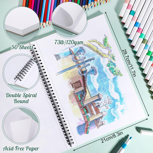 50 Sheets Marker Paper Pad - A4 Bleedproof Art Sketch Pad 1