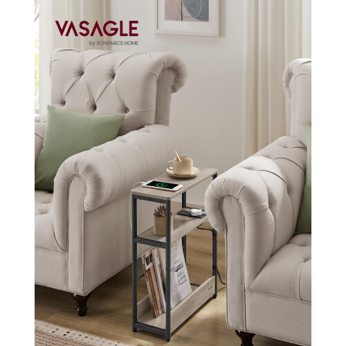 VASAGLE VASAGLE Slim Side Table with Charging Station 1