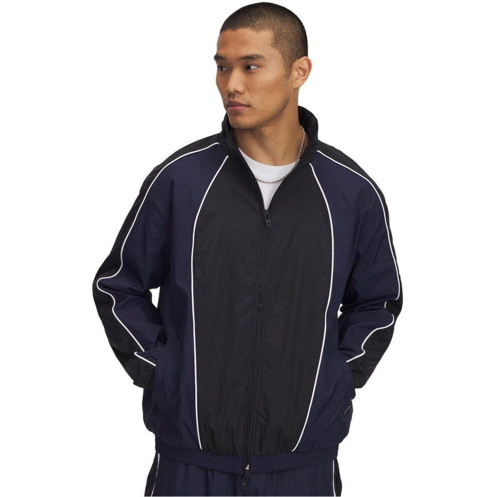 Under Armour (Xxl, ) Mens Colour Block Contrast Piping Raglan Track Jacket Black