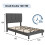 Yocreat Small Double Bed Frame with Headboard, Dark Grey, 120190 4