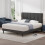 Yocreat Small Double Bed Frame with Headboard, Dark Grey, 120190 6