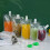 Yukiyi 20pcs 500ml Refillable Clear Drink Pouches for Festivals 6