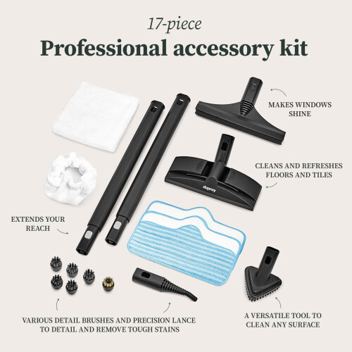 Dupray Neat Steam Cleaner with 17-Piece Accessory Kit
