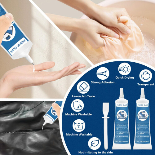 WAN2TLK Fabric Glue Permanent - 120ml Extra Strong Fabric Adhesive 1