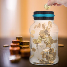 LOVSE SAME QUALITY LOWER PRICE Digital Coin Bank,Big Piggy Ban Automatic UK Coin Counting Jar Money Box Saving Pot Container with LCD Display for Kid
