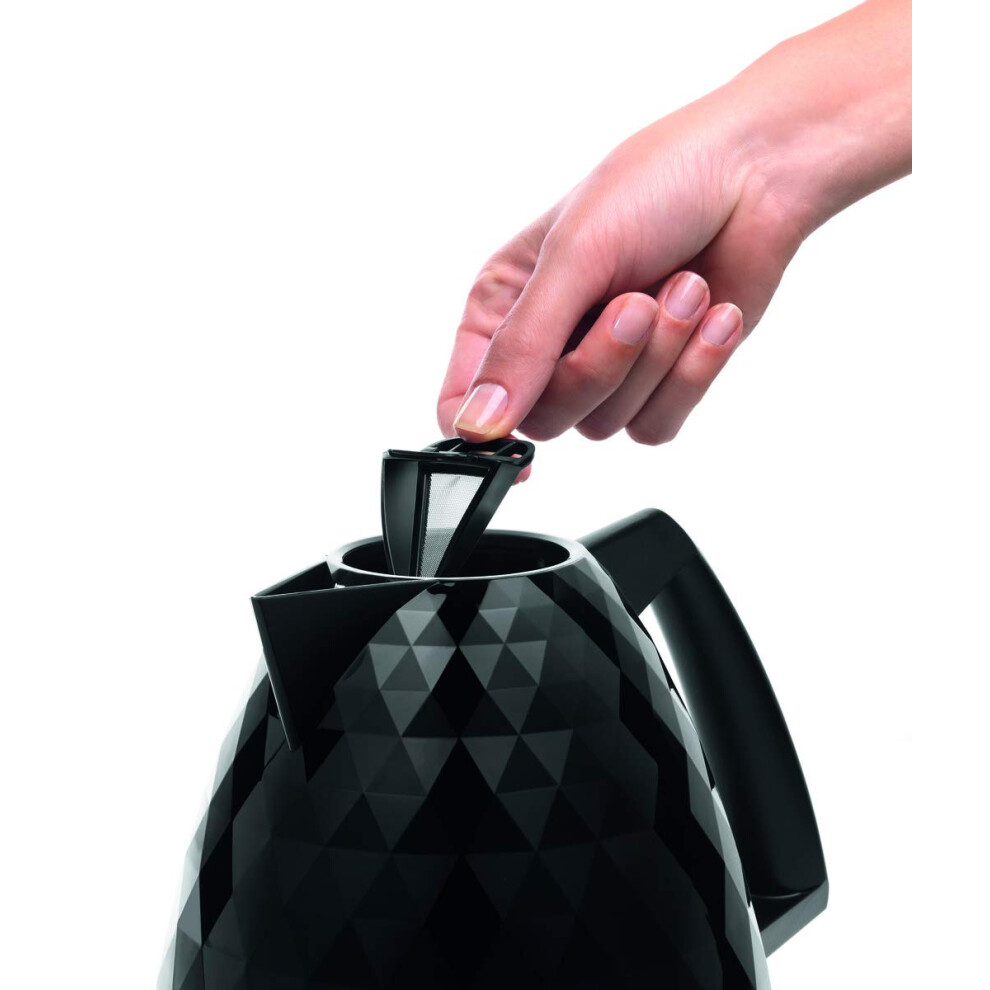 De'longhi Brilliante Kettle, Anti-Scale Filter, 1.7 Liters, 360 Swivel Base, Kbj3001bk, Black
