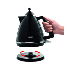 De'Longhi Brilliante Kettle, anti-scale filter, 1.7 Liters, 360 swivel base, KBJ3001BK, Black