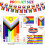 iZoeL Pride Decorations Large Pride Flag Bunting Banners Hand Flags 2