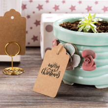 Large Brown Kraft Paper Gift Tags - 50 PCS, 9 x 4.5CM with Free Natural Jute