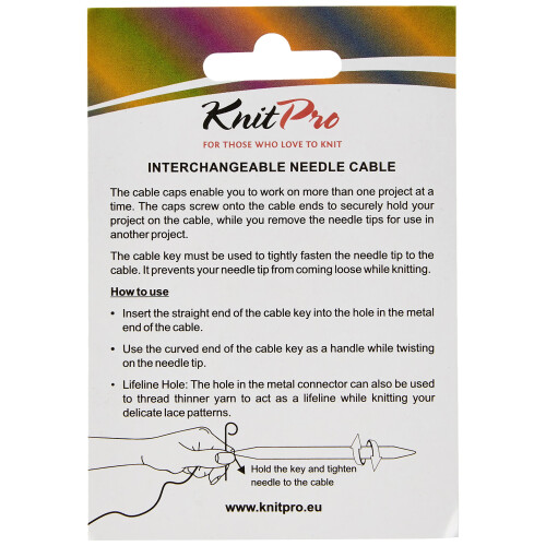 Knit Pro Single Cable for Interchangeable Needles 76cm to make 100cm 1