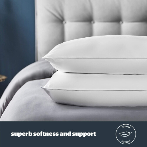 Silentnight Silentnight Feather and Down Pillows 2 Pack Luxury Hotel Quality Duck 1