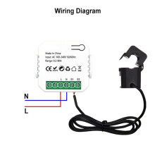 3X Compteur D'Énergie WiFi Tuya Life 80A avec Pince de Transformateur de Courant KWh Moniteur de Puissance Statistiques D'Électricité110V 230V