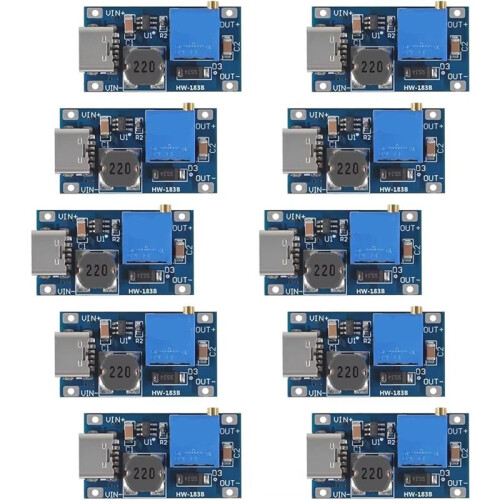 20 Stuks MT3608 Instelbare Step- Module Spanningsregelaar Type-C 2V-24V Tot 5V-28V 2A Step- - 1