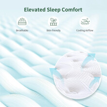 Queblox Double Mattress 4FT6, 11Inch Memory Foam 7 Zone Orthopedic Double Mattress Pocket Sprungs Medium Firm - Motion Isolation 135x190x28 cm