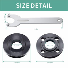 18Pcs Angle Grinder Flange Nut Angle Grinder Wrench Kit 5/8-11 Flange Metal Lock Nut for Grinder Parts