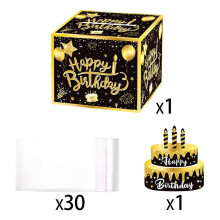 2X Money Box for Cash Birthday Money Box Gift Set with Birthday Card and Adhesive Bags