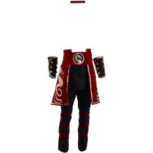 (XL) Liu Kang Inspired Cosplay Costume Men Martial Arts Warrior Outfit Deluxe Suit with Accessories Convention Wear