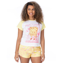 (XL, Multicoloured) SpongeBob SquarePants Womens/Ladies Short-Sleeved Pyjama Set