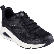 (7 UK, Black) Skechers Womens/Ladies Tres Air Uno Glitter Trainers