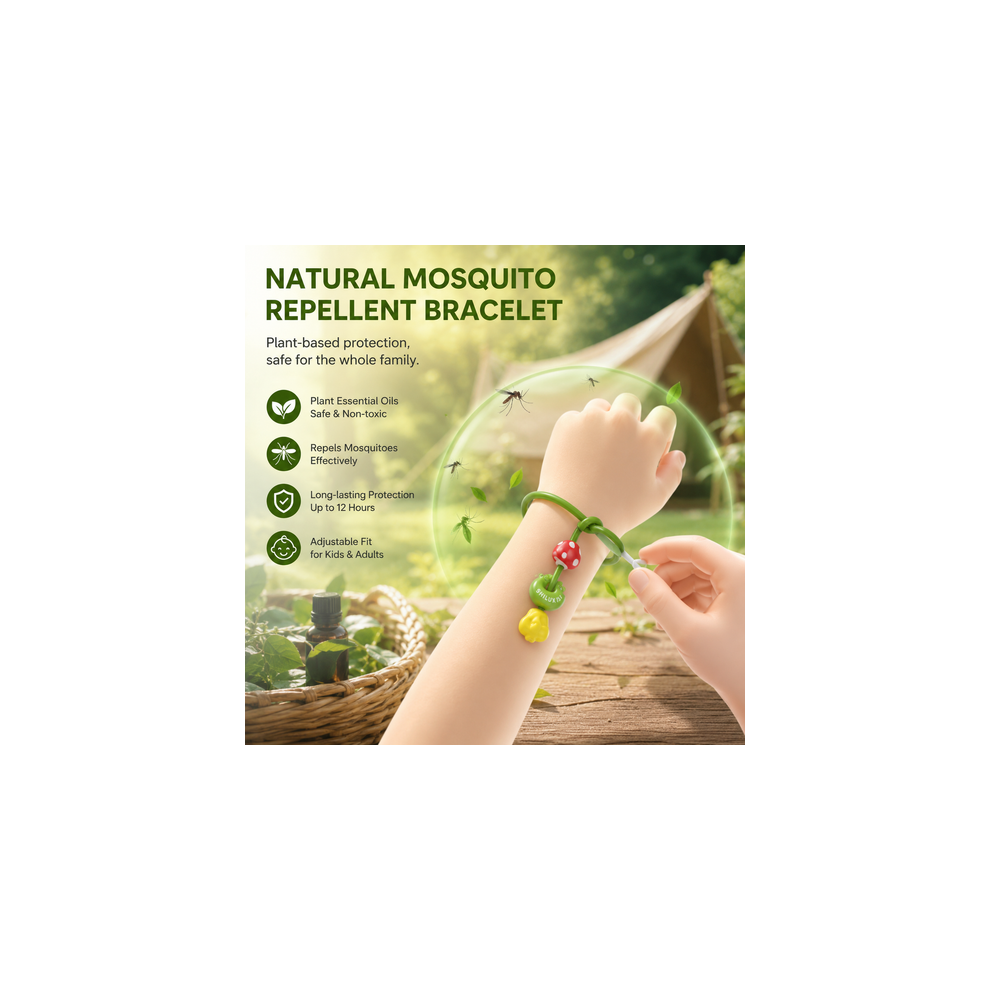 J&Y (Pink) Mosquito Repellent Bracelet Essential Oil Kit For Kids And Adults Diy Wristband Portable Outdoor 2Pcs