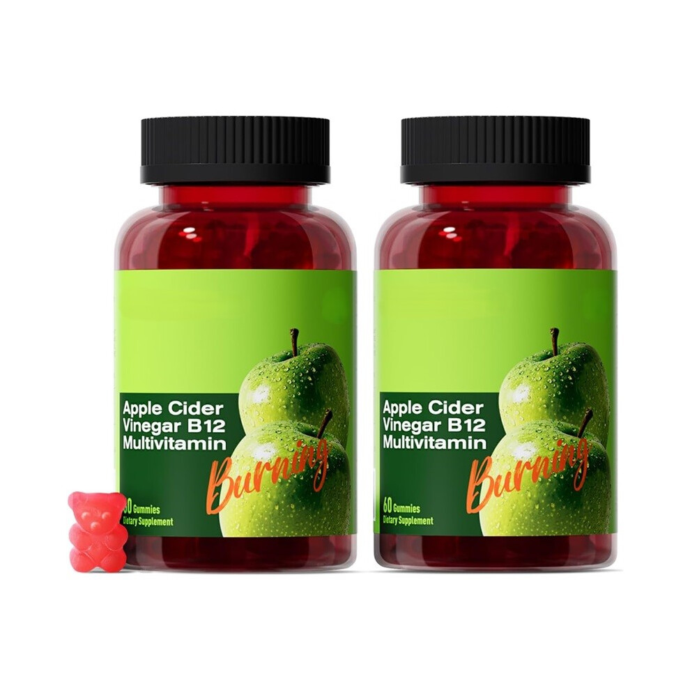 (2pcs) Apple Cider Vinegar Gummies,Vegan Keto Gluten-Free,Sugar-Free,60 Counts