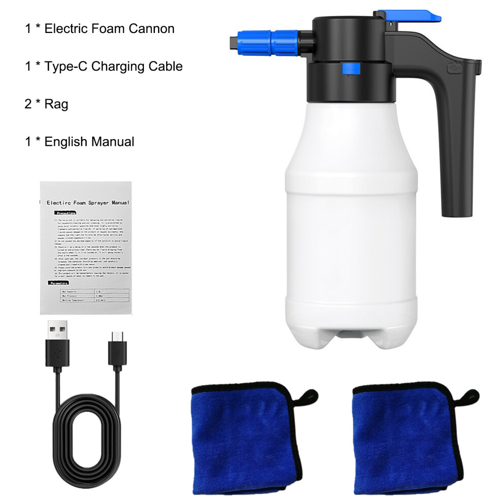 Electric Foam Cannon, 1.5L Sprayer 7293282199835