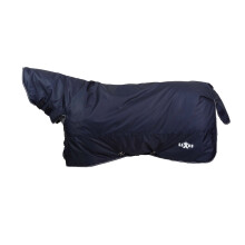 (6' 5", Navy/White) Saxon Defiant Plaid Horse Turnout Rug & Neck Cover