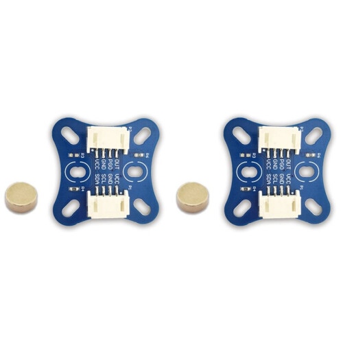 2X AS5600 Magnetic Encoder Module Magnetic Induction Vinkelmätning Sensor Modul FOC 12Bit High Precision Sensor