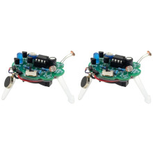 2X Kit DIY de Solda com Luz de Respiração LED Simulado Firefly Flashing Robot Sensor Fotossensível Peça de Robô Móvel Kit DIY