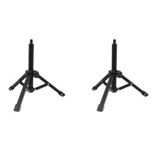 2X Suporte para Microfone Portátil de Mesa Suporte de Mesa para Tripé 1/4 Suporte para Microfone Ajustável Suporte para Clipe de Microfone
