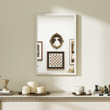 HOMCOM 60x40cm Wall Bathroom Mirror for Home Decor, Vanity Mirror, White