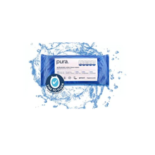 Pura Flushable Moist Toilet Tissue Wipes, 1 Pack of 40 Wet Wipes, 100% Plastic Free, 99% Water Clean Washlets, Certified ?Fine to Flush?